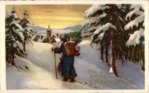 Ak Frohe Weihnachten, Weihnachtsmann