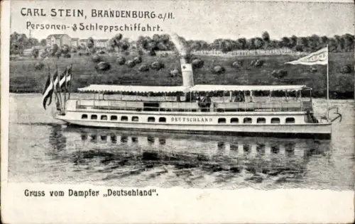 Ak Brandenburg an der Havel, Dampfer Deutschland