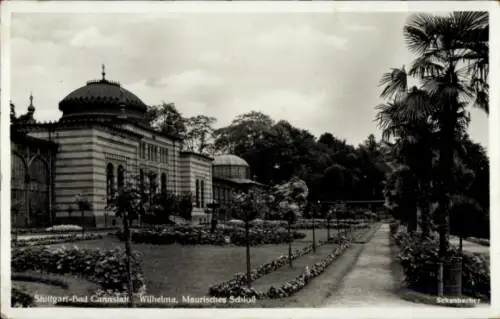 Ak Cannstatt Stuttgart in Württemberg, Wilhelma, maurisch inspiriertes Schloss mit Kuppeln, forma