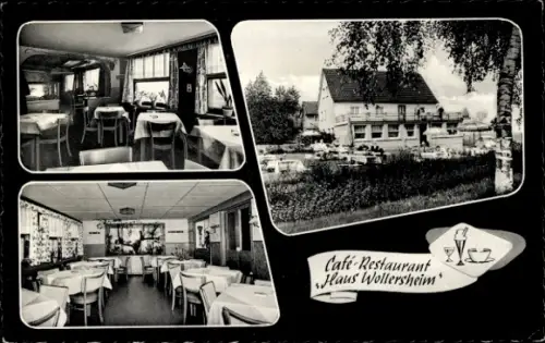 Ak Eisenkaul Kürten in Nordrhein Westfalen, Café Restaurant Haus Wollersheim, Essraum