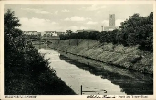 Ak Berlin Tempelhof Mariendorf, Teltow-Kanal, Ullsteinhaus