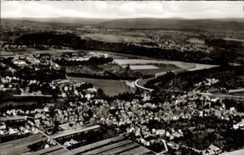 Ak Plieningen Stuttgart in Württemberg, Fliegeraufnahme