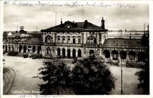 Ak Landau in der Pfalz, Bahnhof