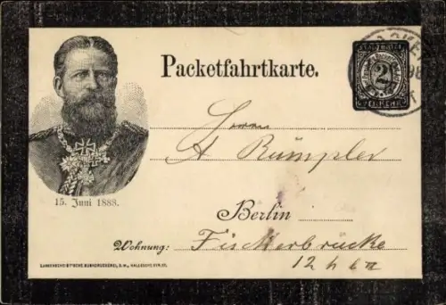 Ak Kaiser Friedrich III., 15. Juni 1888