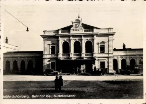 Foto Šumperk Mährisch Schönberg Region Olmütz, Bahnhof