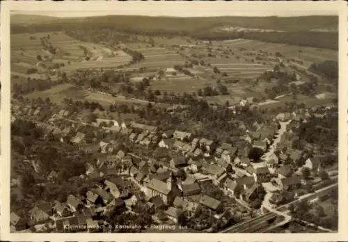 Ak Kleinsteinbach Pfinztal am Kraichgau, Fliegeraufnahme