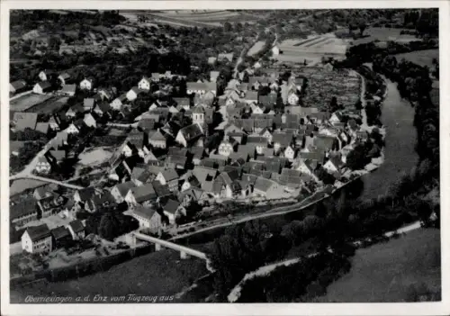 Ak Oberriexingen in Württemberg, Fliegeraufnahme, Enz