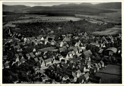 Ak Holzheim Göppingen in Württemberg, Luftaufnahme von Holzheim und Göppingen, ländliche Umgebung
