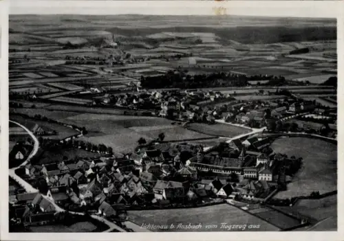 Ak Lichtenau in Mittelfranken, Luftaufnahme von  Ansbach, Landschaft, Häuser, Felder