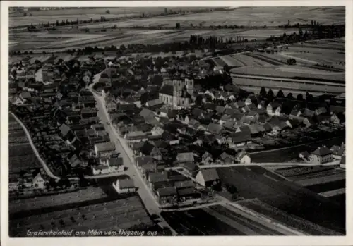 Ak Grafenrheinfeld am Main Unterfranken, Fliegeraufnahme