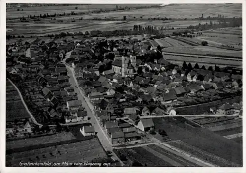 Ak Grafenrheinfeld am Main Unterfranken, Fliegeraufnahme