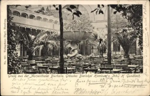 Ak Hamburg, Marienthaler Bierhalle, Inh. H. Gundlach