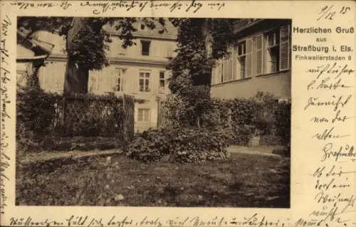 Ak Straßburg Elsass Bas Rhin, Finkwellerstaden 8