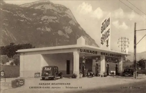 Ak Chignin Gare Savoie, Garage Beauregard, Autowerkstatt, Tankstelle