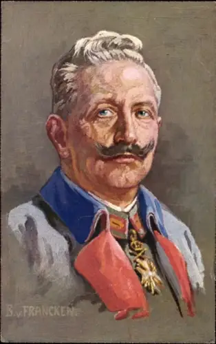 Künstler Ak Francken, B., Kaiser Wilhelm II, Portrait