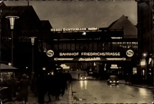 Ak Berlin Mitte, Bahnhof Friedrichstraße