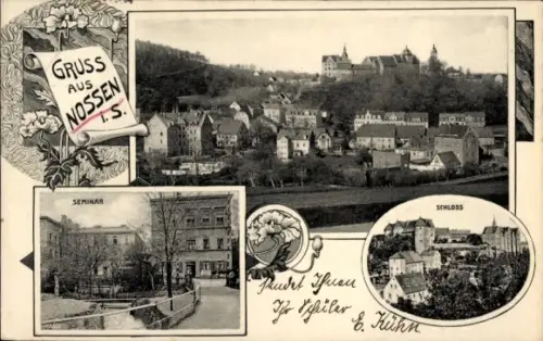Ak Nossen in Sachsen, Schloss, Seminar, Teilansicht