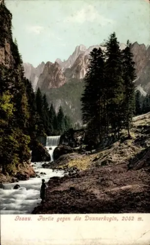 Ak Gosau in Oberösterreich, Partie gegen die Donnerkogin