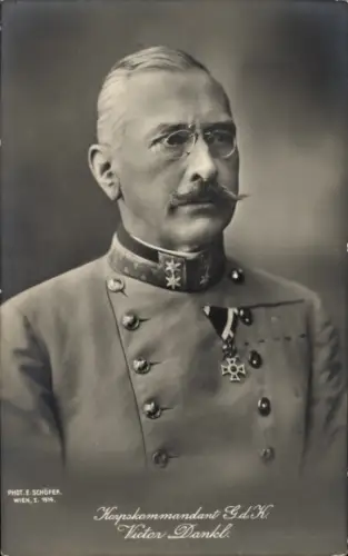 Ak Korpskommandant G. d. K. Viktor Dankl, kuk Armee, Portrait, Uniform, Orden