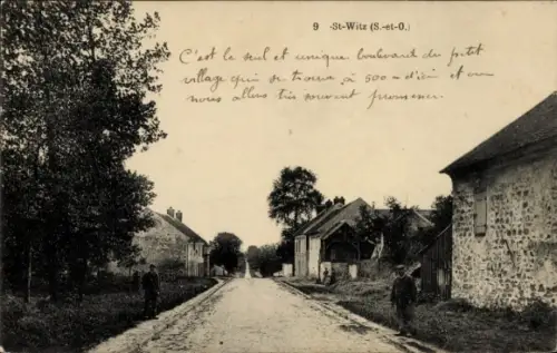 Ak St. Witz Val-de-Oise, Straßenpartie