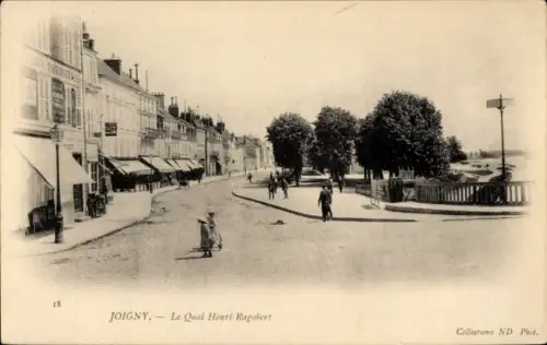 Ak Joigny Yonne, Le Quai Henri Ragobert
