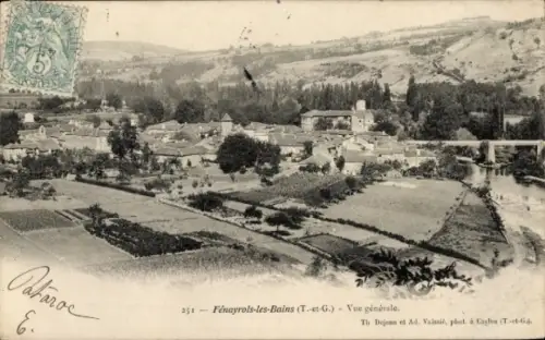 Ak Fenayrols les Bains Tarn et Garonne, Vue générale, Ort, Umgebung