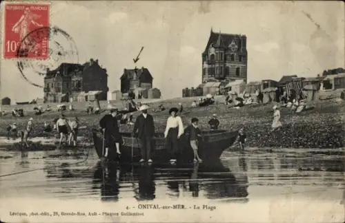 Ak Onival sur Mer Somme, La Plage, Villas