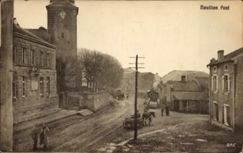 Ak Nouillonpont Meuse, Straßenpartie, I. WK