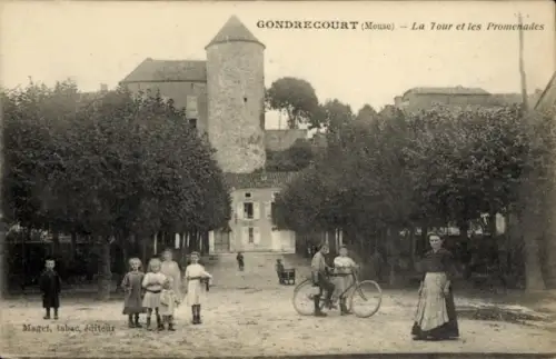 Ak Gondrecourt Meuse, La Tour et les Promenades