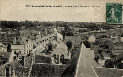 Ak Nouan le Fuzelier Loir et Cher, Vue à vol d'oiseau