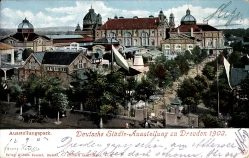 Ak Dresden, Deutsche Städte Ausstellung 1903, Ausstellungspark