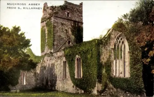 Ak Killarney Irland, Muckross Abbey
