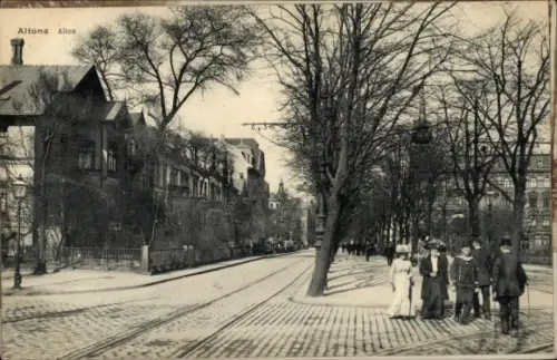 Ak Hamburg Altona, Allee, Passanten, Matrose in Uniform