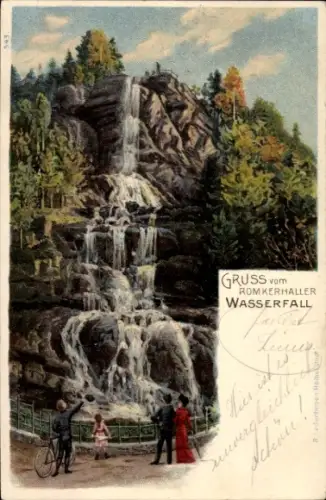 Litho Goslar am Harz, Romkerhaller Wasserfall