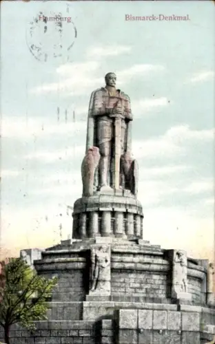 Ak Hamburg Mitte St. Pauli, Bismarck-Denkmal