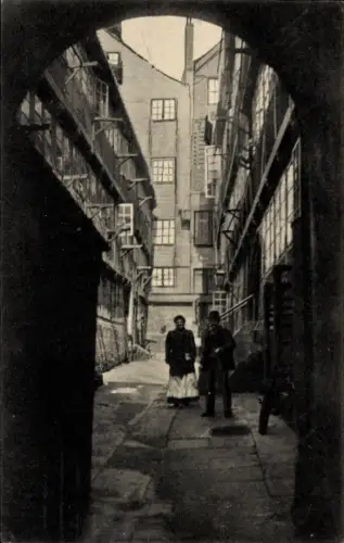 Ak Hamburg Mitte Altstadt, Hof 42 in der Niedernstraße