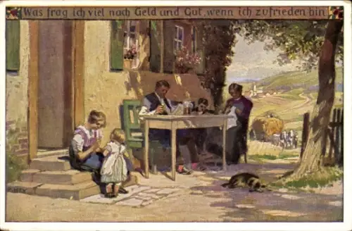 Lied Künstler Ak Hey, Paul, Was frag ich nach Geld, Volksliederkarte Nr. 51