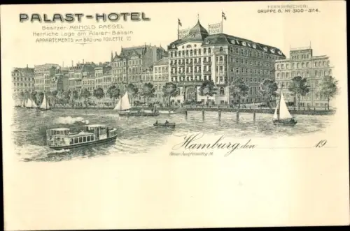 Ak Hamburg Mitte Altstadt, Palasthotel