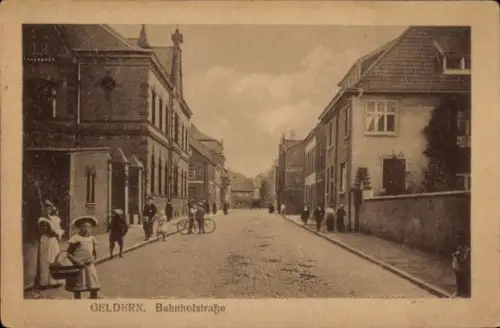 Ak Geldern am Niederrhein, Bahnhofstraße