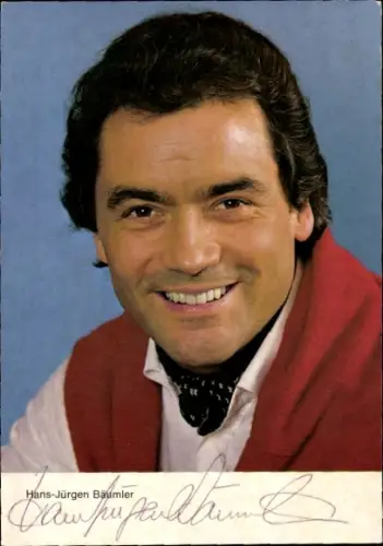 Ak Schauspieler und Eiskunstläufer Hans-Jürgen Bäumler, Portrait, Autogramm