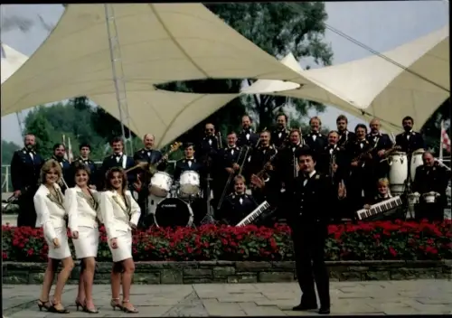 Autogrammkarte Major Schiffer und Majories Bundeswehr Show Band, Autogramm