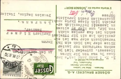 Ak Werbung, Gösser Bier