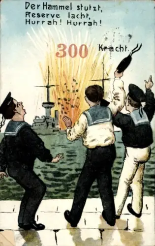 Ak Deutsche Marinesoldaten, Der Hammel stutzt...