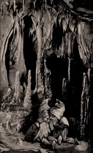 Ak Grüne Iserlohn im Märkischen Kreis, Dechenhöhle, Zwerge