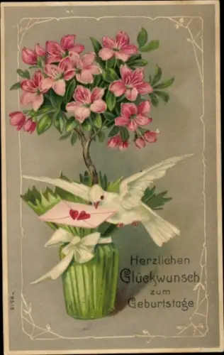 Ak Herzlichen Glückwunsch zum Geburtstag, kleiner Baum