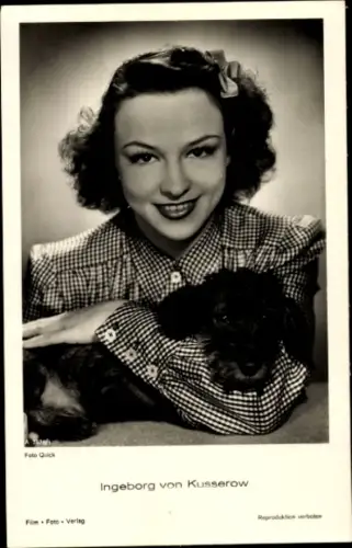 Ak Schauspielerin Ingeborg von Kusserow, Portrait