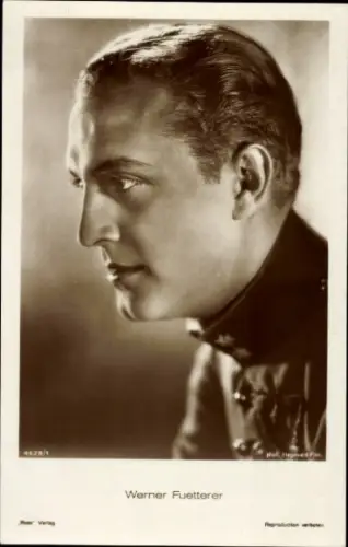 Ak Schauspieler Werner Fuetterer, Portrait, Seitenansicht
