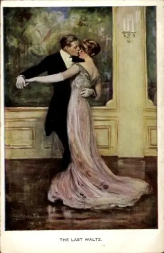 Künstler Ak The last Waltz, Liebespaar, Tanz