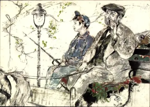 Ak Der Klüngelskerl, der Lumpensammler, bläst die Flöte, um Kommen anzuzeigen, Aral Sammelbild 12