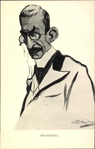 Künstler Ak Schriftsteller Ferdinand Brunetière, Karikatur
